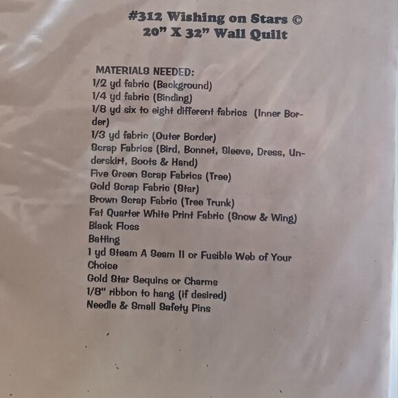 Vintage Wishing on Stars Applique Wall Quilt Pattern #312 by Pearl Louise Design - Picture 4 of 4
